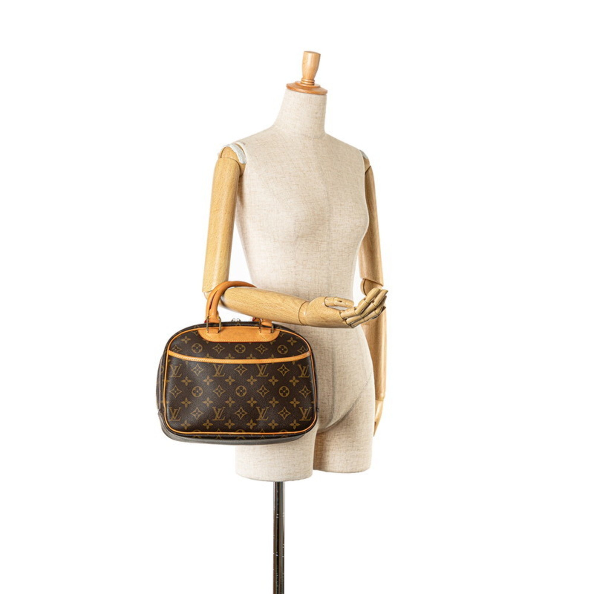 Louis Vuitton Monogram Trouville Handbag M42228 Brown PVC Leather Women's LOUIS VUITTON