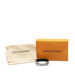 Louis Vuitton Monogram LV Links Bracelet M8340E Black Silver PVC Metal Men's LOUIS VUITTON