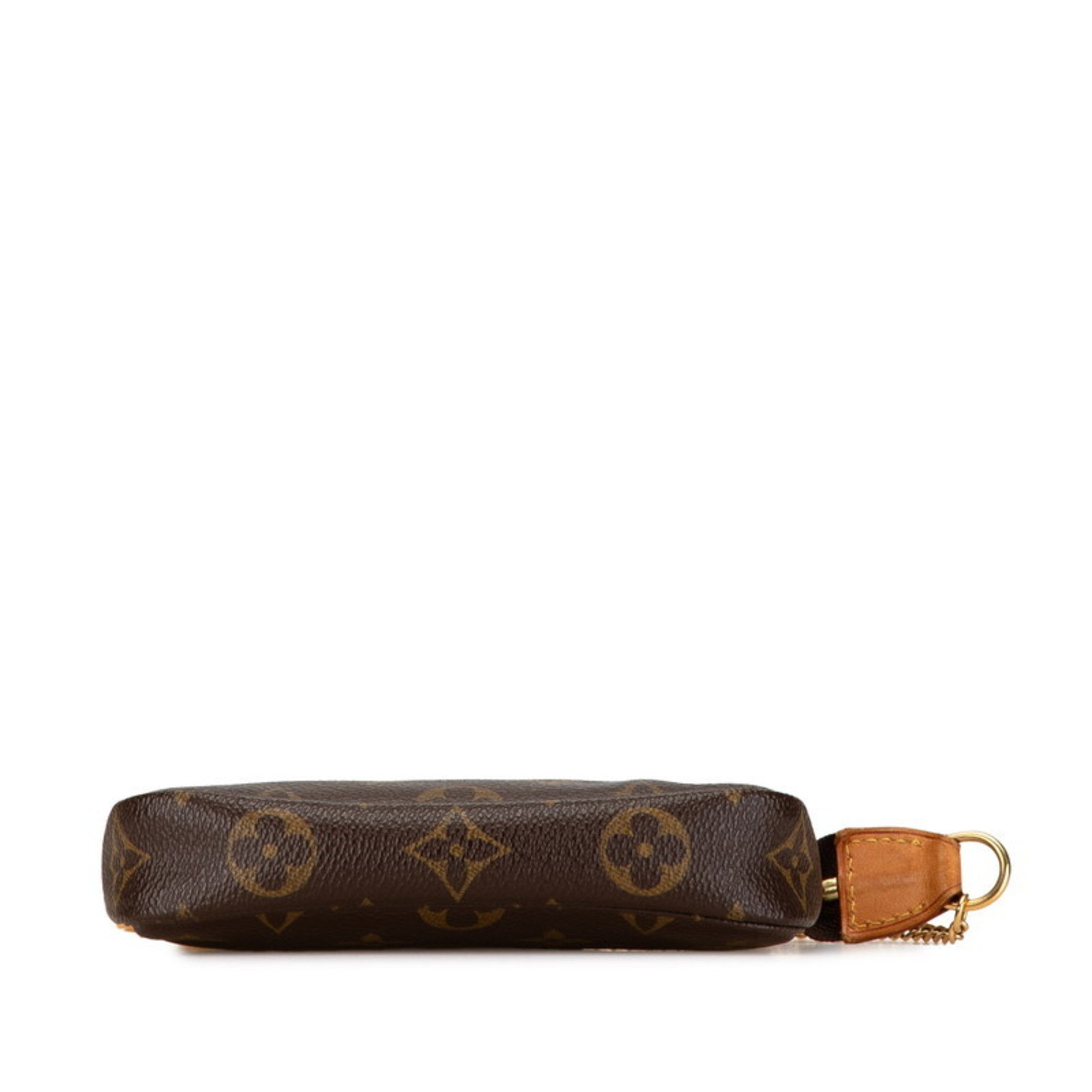 Louis Vuitton Monogram Accessory Chain Handbag Pouch M58009 Brown PVC Leather Women's LOUIS VUITTON