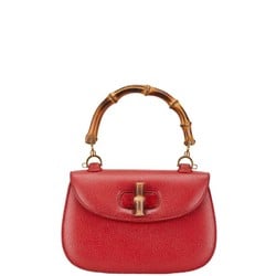 Gucci Bamboo Handbag 000 926 0633 Red Leather Women's GUCCI