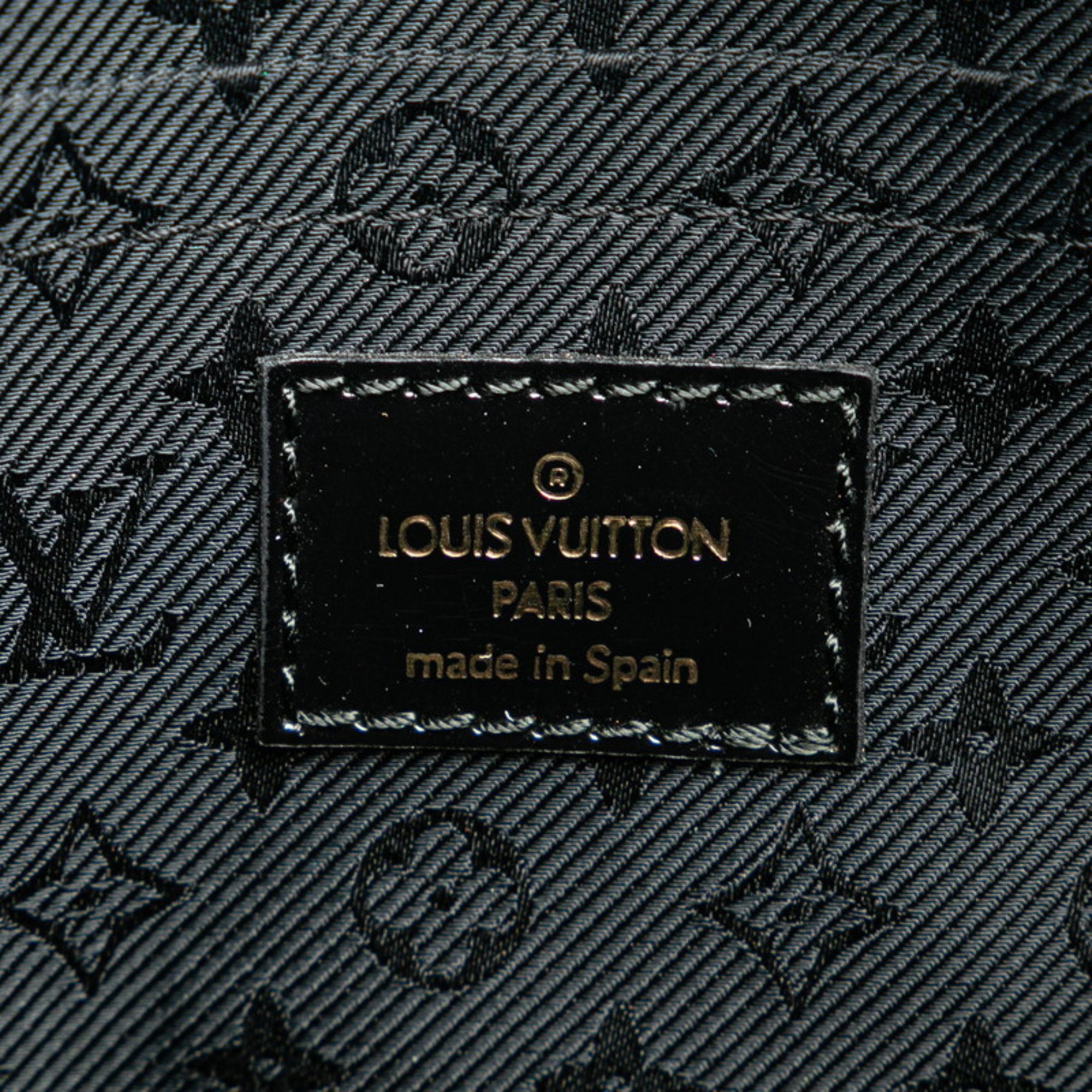 Louis Vuitton Cruise Stamp Bag PM Handbag M95239 Grey Black Suede Leather Women's LOUIS VUITTON