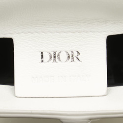 Christian Dior Dior Saddle Boxy Shoulder Bag White Leather Women's