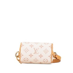 Louis Vuitton Monogram Dune Micro Speedy Bag Charm Keychain M01882 White PVC Leather Women's LOUIS VUITTON