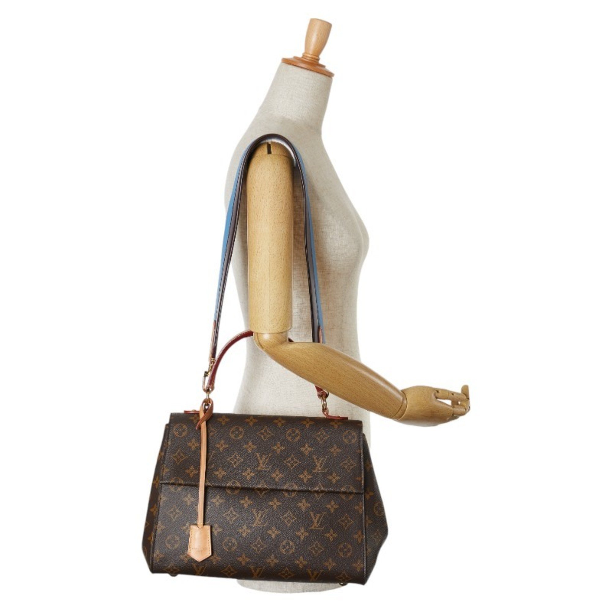 Louis Vuitton Monogram Cluny MM Handbag Shoulder Bag M43535 Brown PVC Leather Women's LOUIS VUITTON