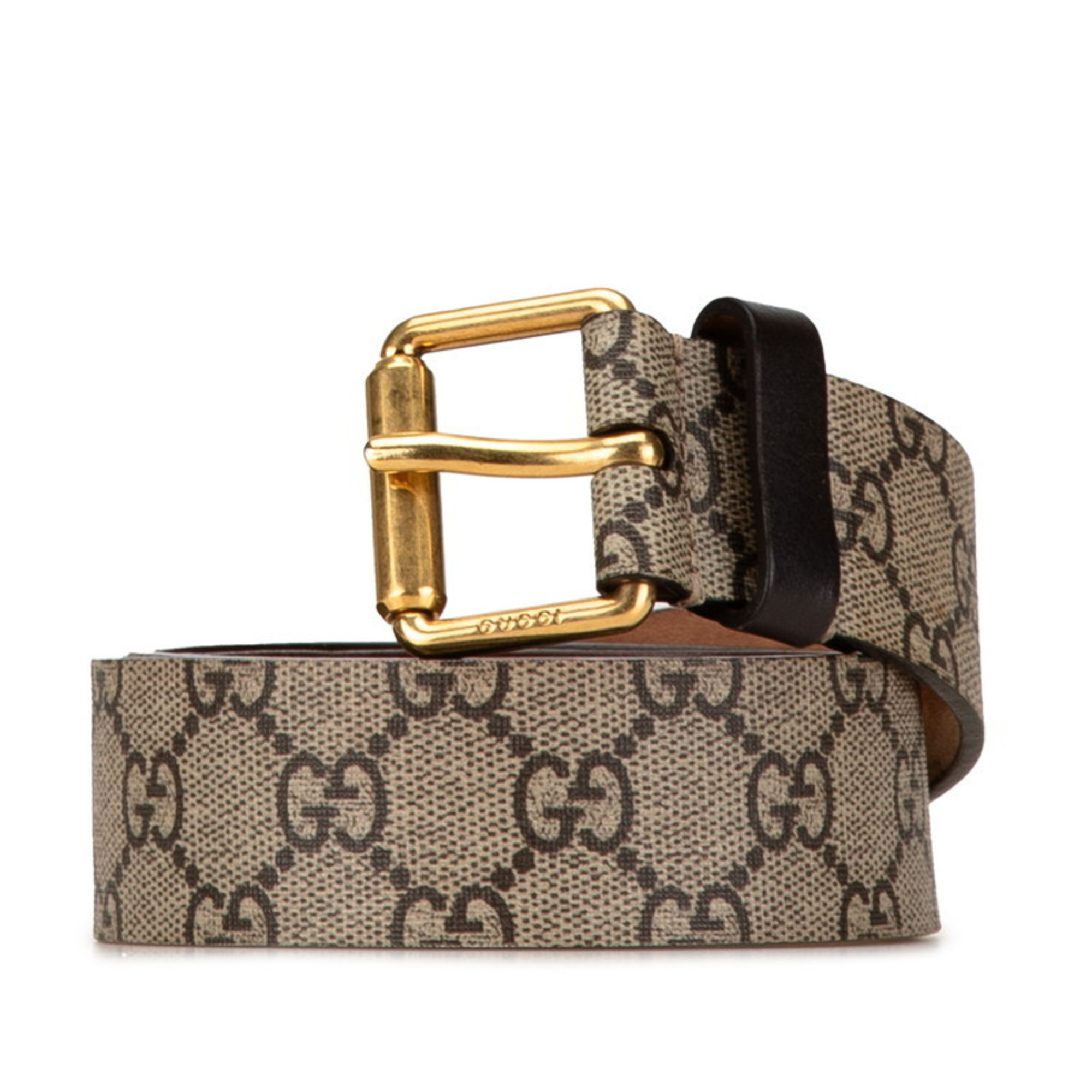 Gucci GG Supreme Kingsnake Sea Snake Belt Size: 85/34 434520 Beige Multicolor PVC Leather Men's GUCCI