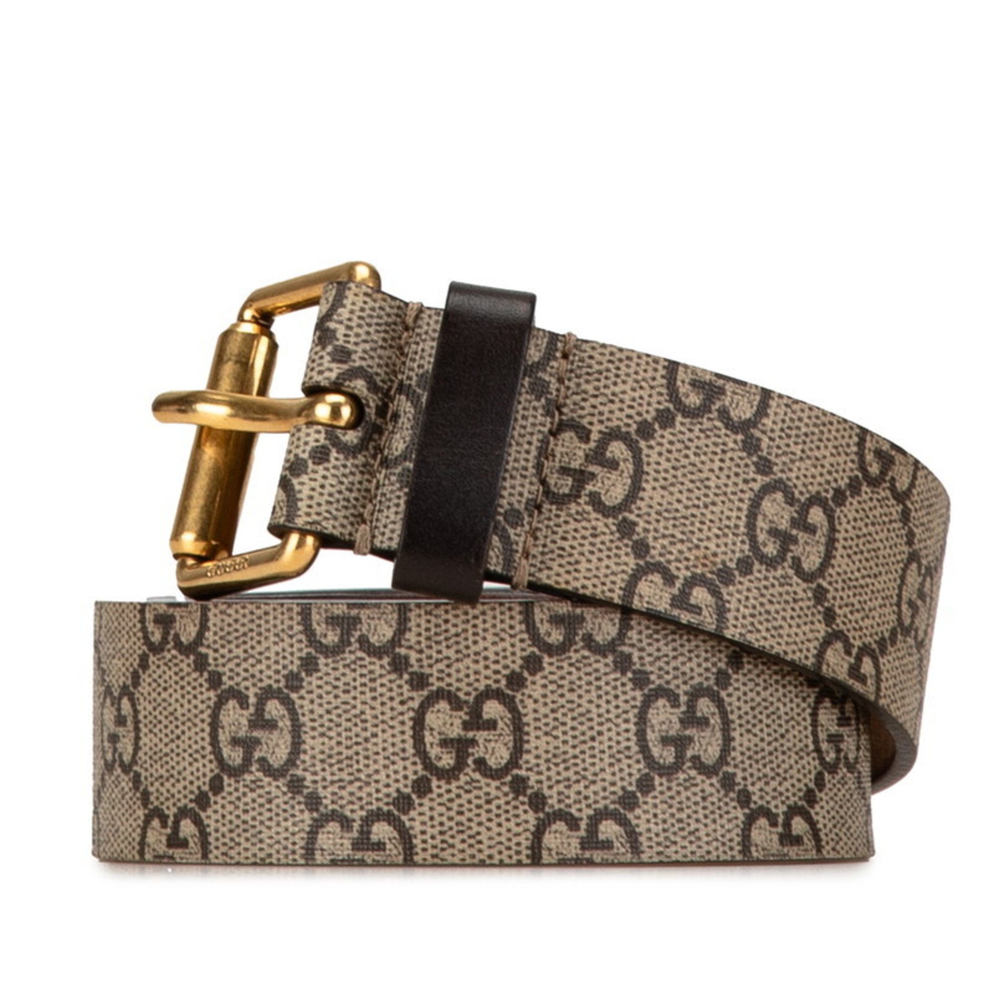 Gucci GG Supreme Kingsnake Sea Snake Belt Size: 85/34 434520 Beige Multicolor PVC Leather Men's GUCCI