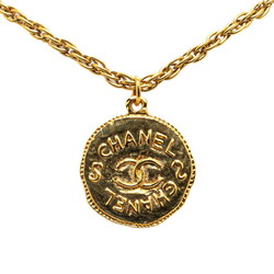 Chanel Coco Mark Necklace Gold Plated Women's CHANEL