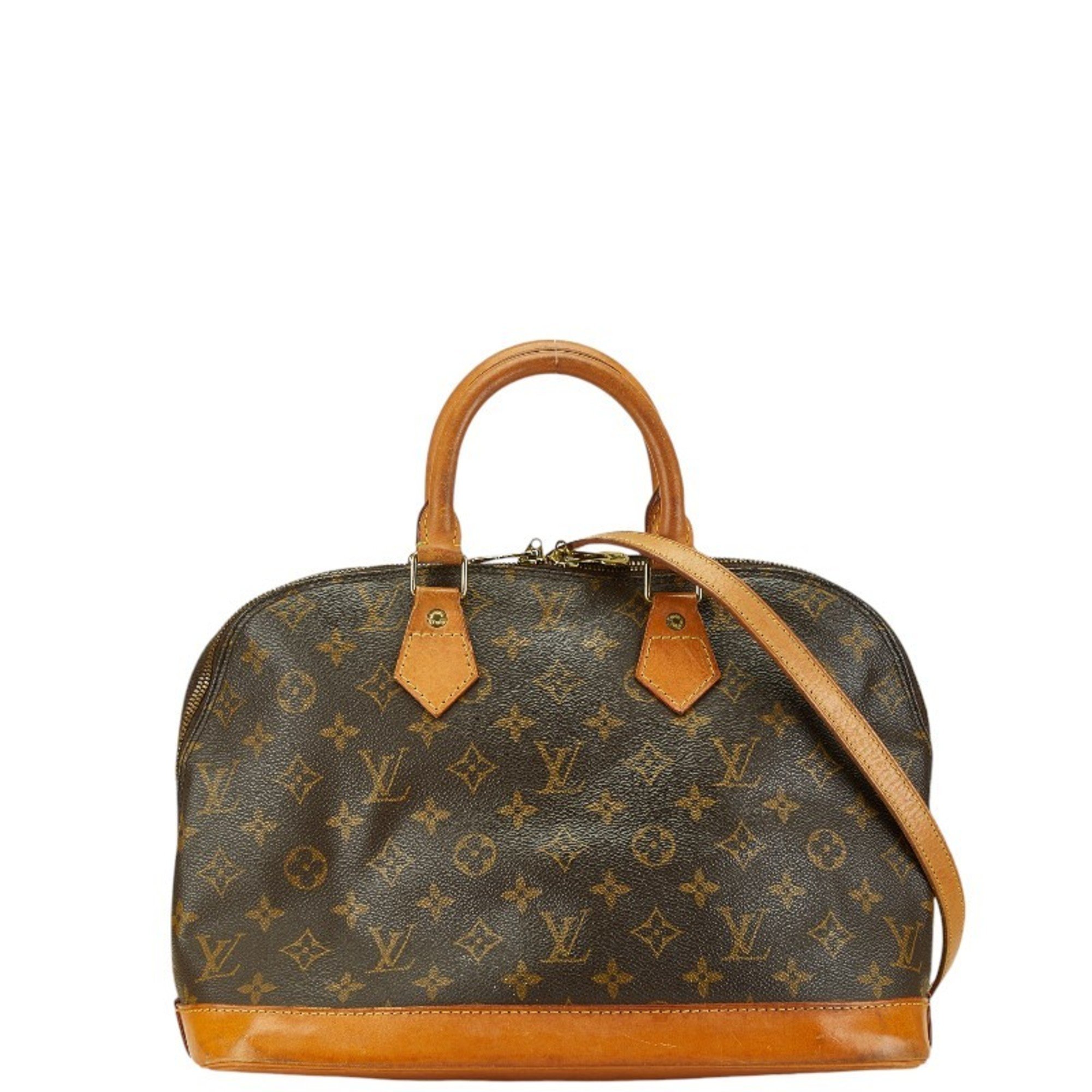 Louis Vuitton Monogram Alma Handbag Shoulder Bag M51130 Brown PVC Leather Women's LOUIS VUITTON