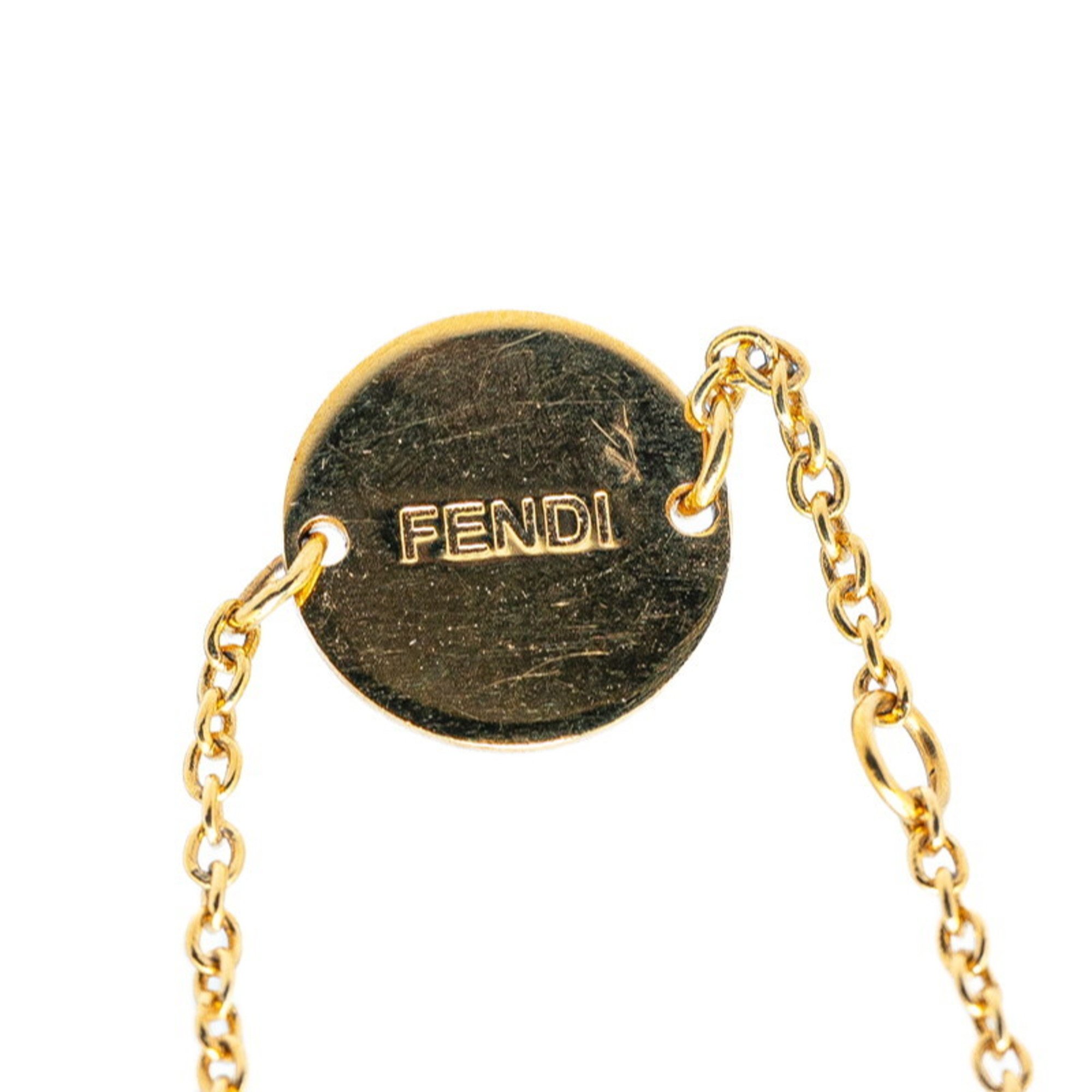 Fendi F is Rhinestone Bracelet 1A3623 Gold Plated Women's FENDI