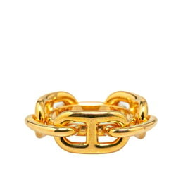 Hermes Chaine d'Ancre scarf ring, gold plated, for women, HERMES