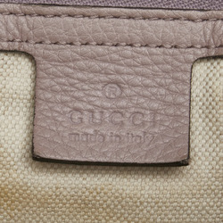 Gucci GG Canvas Sherry Line Boston Bag Shoulder 247205 Beige Pink Leather Women's GUCCI