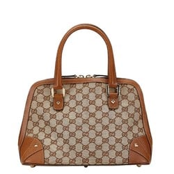 Gucci GG Canvas Studded Handbag 131023 Brown Leather Women's GUCCI