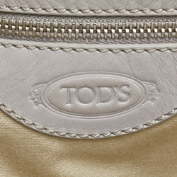 Tod's handbag shoulder bag grey leather ladies TOD'S