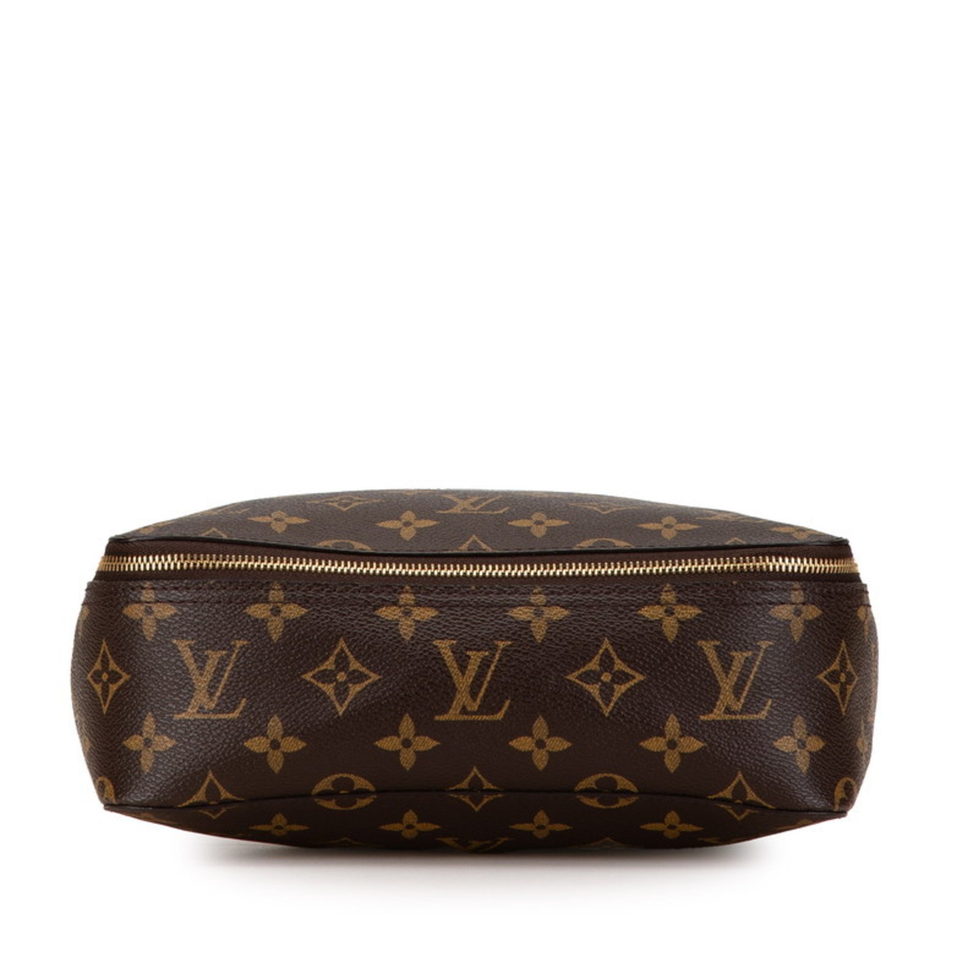 Louis Vuitton Monogram Cube de Langemont MM Pouch M43689 Brown PVC Leather Women's LOUIS VUITTON