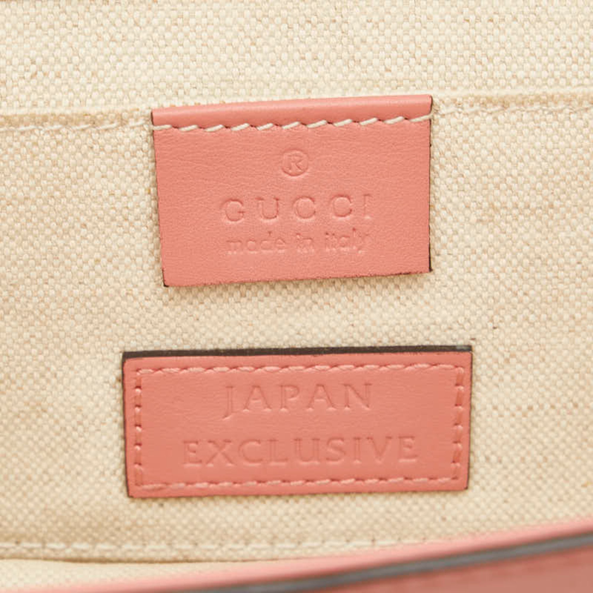 Gucci Faux Pearl Studded Shoulder Bag 432682 Pink Leather Women's GUCCI