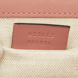 Gucci Faux Pearl Studded Shoulder Bag 432682 Pink Leather Women's GUCCI