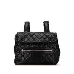 CHANEL Coco Cocoon Mark Backpack 7094 Black Lambskin Women's