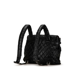 CHANEL Coco Cocoon Mark Backpack 7094 Black Lambskin Women's