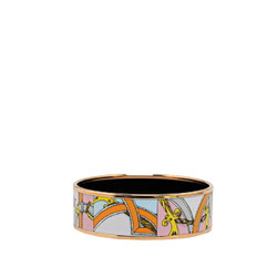 Hermes enamel GM bangle bracelet pink gold multi-color plated women's HERMES