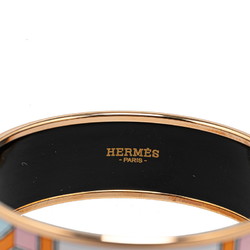 Hermes enamel GM bangle bracelet pink gold multi-color plated women's HERMES