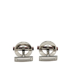 Hermes Chaine d'Ancre Cufflinks Silver Brown Metal Wood Men's HERMES