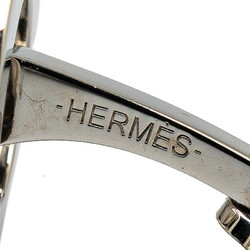 Hermes Chaine d'Ancre Cufflinks Silver Brown Metal Wood Men's HERMES