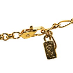 Yves Saint Laurent YSL Fruit Motif Necklace Gold Blue Plated Plastic Women's SAINT LAURENT