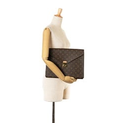 Louis Vuitton Monogram Folder Mark Bag Clutch GI0721 Brown PVC Leather Women's LOUIS VUITTON