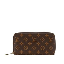 Louis Vuitton Monogram Zippy Wallet Round Long M42616 Brown PVC Leather Women's LOUIS VUITTON