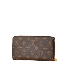 Louis Vuitton Monogram Zippy Wallet Round Long M42616 Brown PVC Leather Women's LOUIS VUITTON