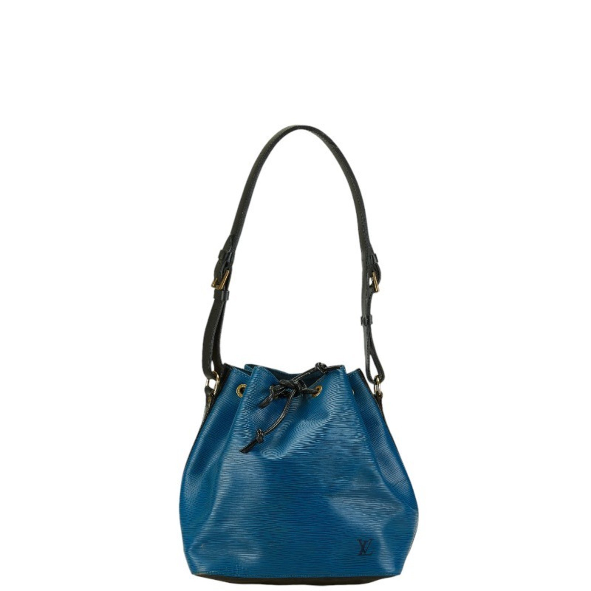 Louis Vuitton Epi Petit Noe Shoulder Bag M44152 Toledo Blue Noir Leather Women's LOUIS VUITTON