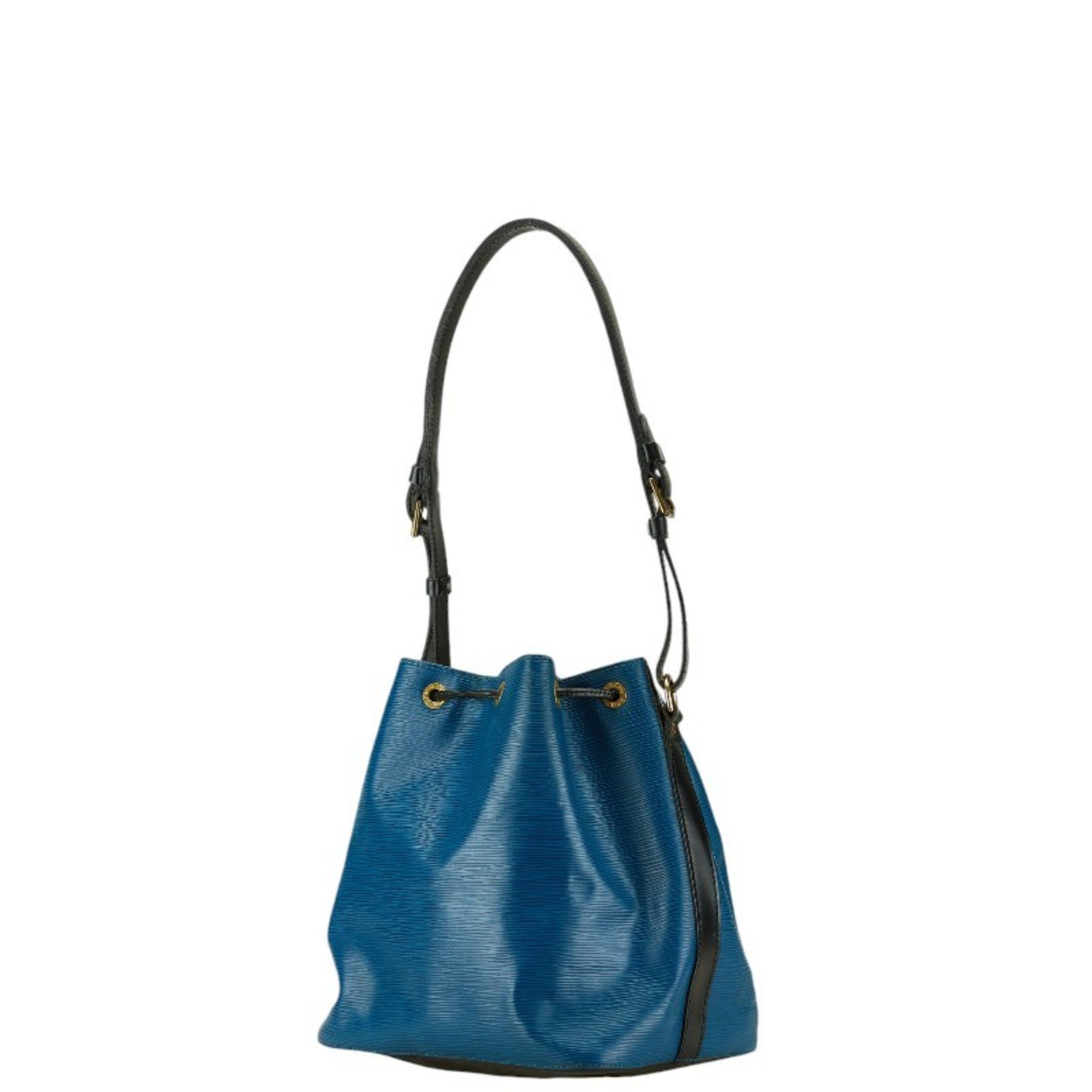 Louis Vuitton Epi Petit Noe Shoulder Bag M44152 Toledo Blue Noir Leather Women's LOUIS VUITTON