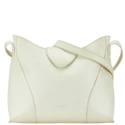 LOEWE Shoulder Bag White Ivory Leather Women's