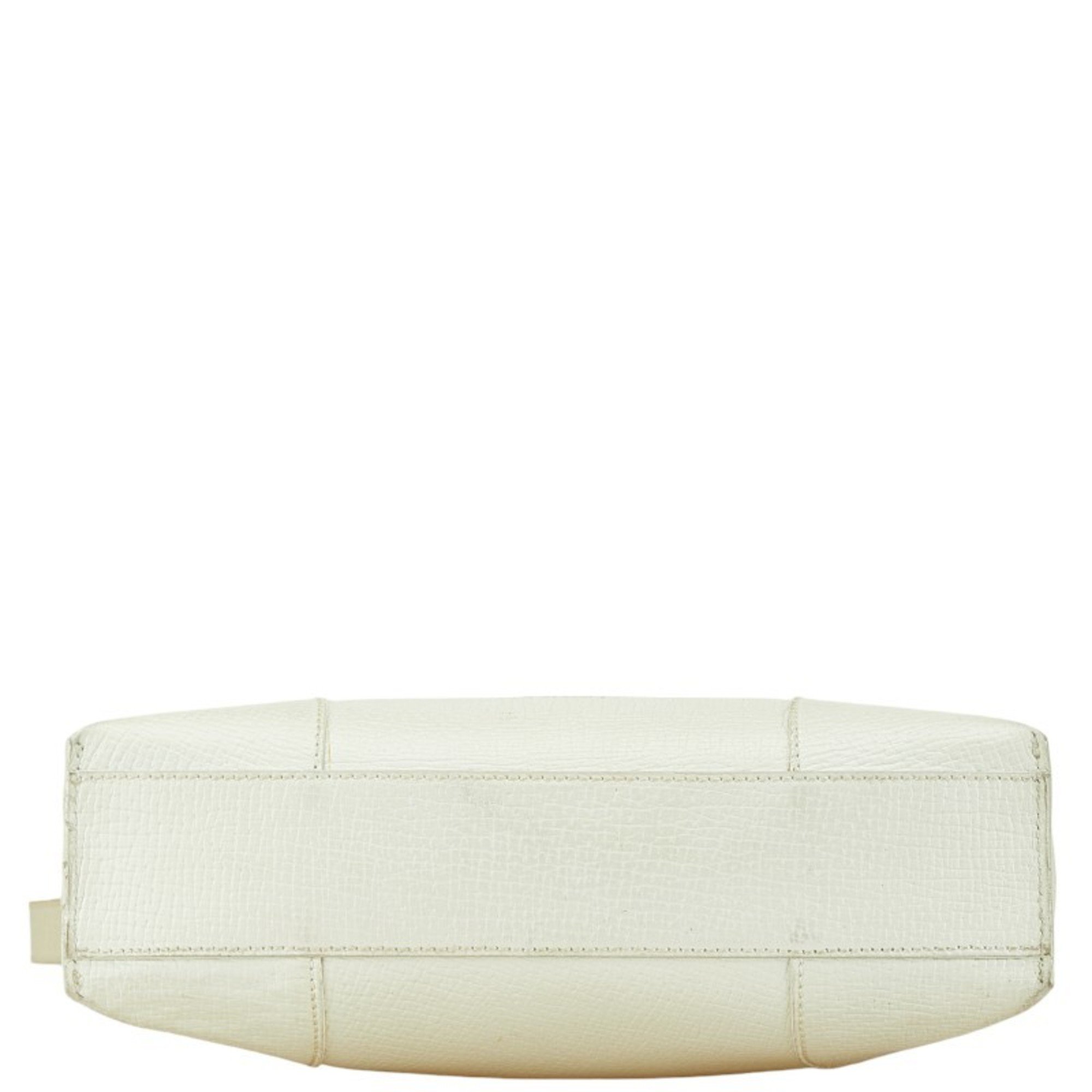 LOEWE Shoulder Bag White Ivory Leather Women's