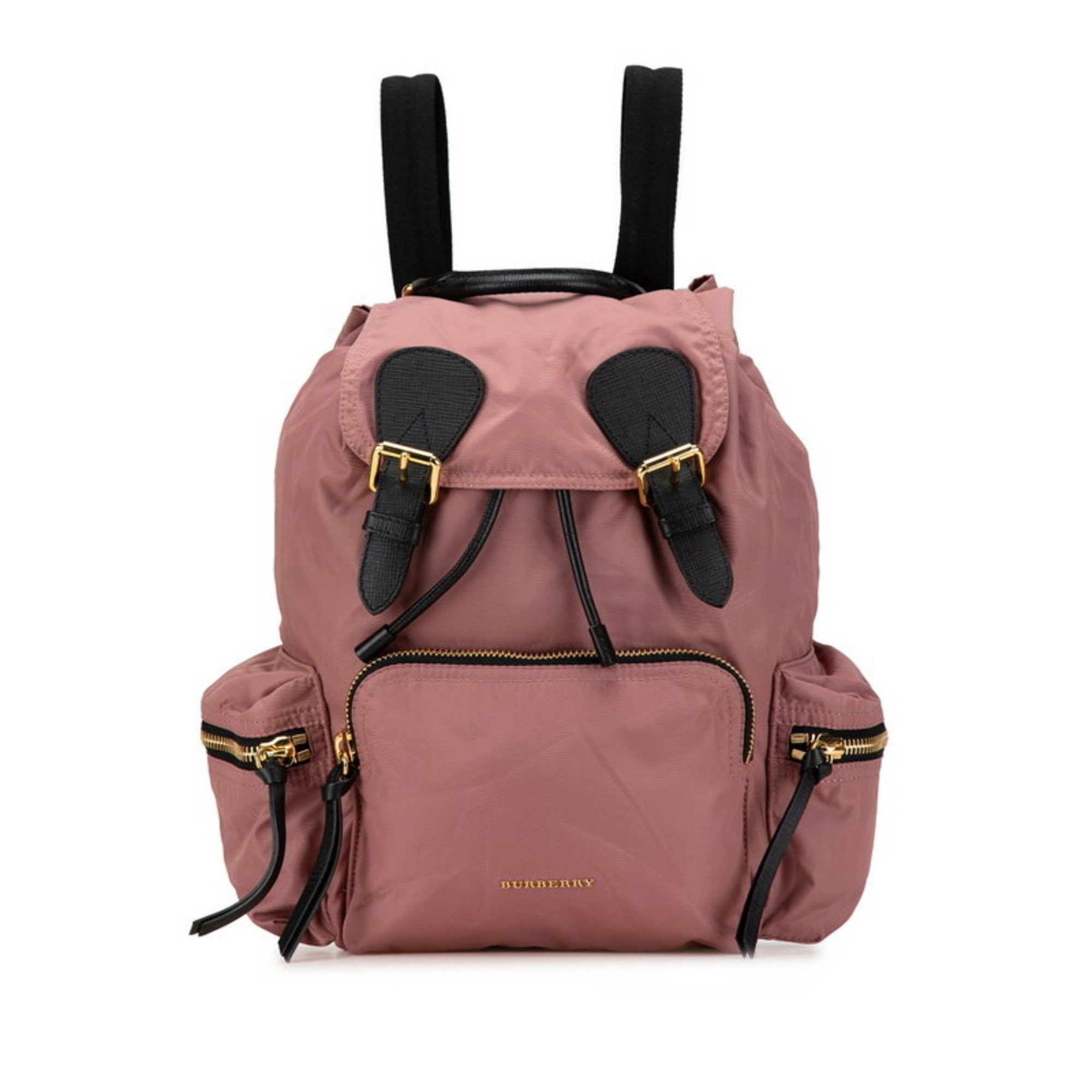 Burberry Backpack Pink Nylon Leather Women's BURBERRY