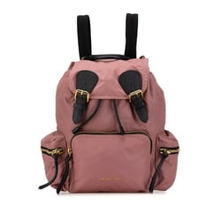 Burberry Backpack Pink Nylon Leather Women's BURBERRY