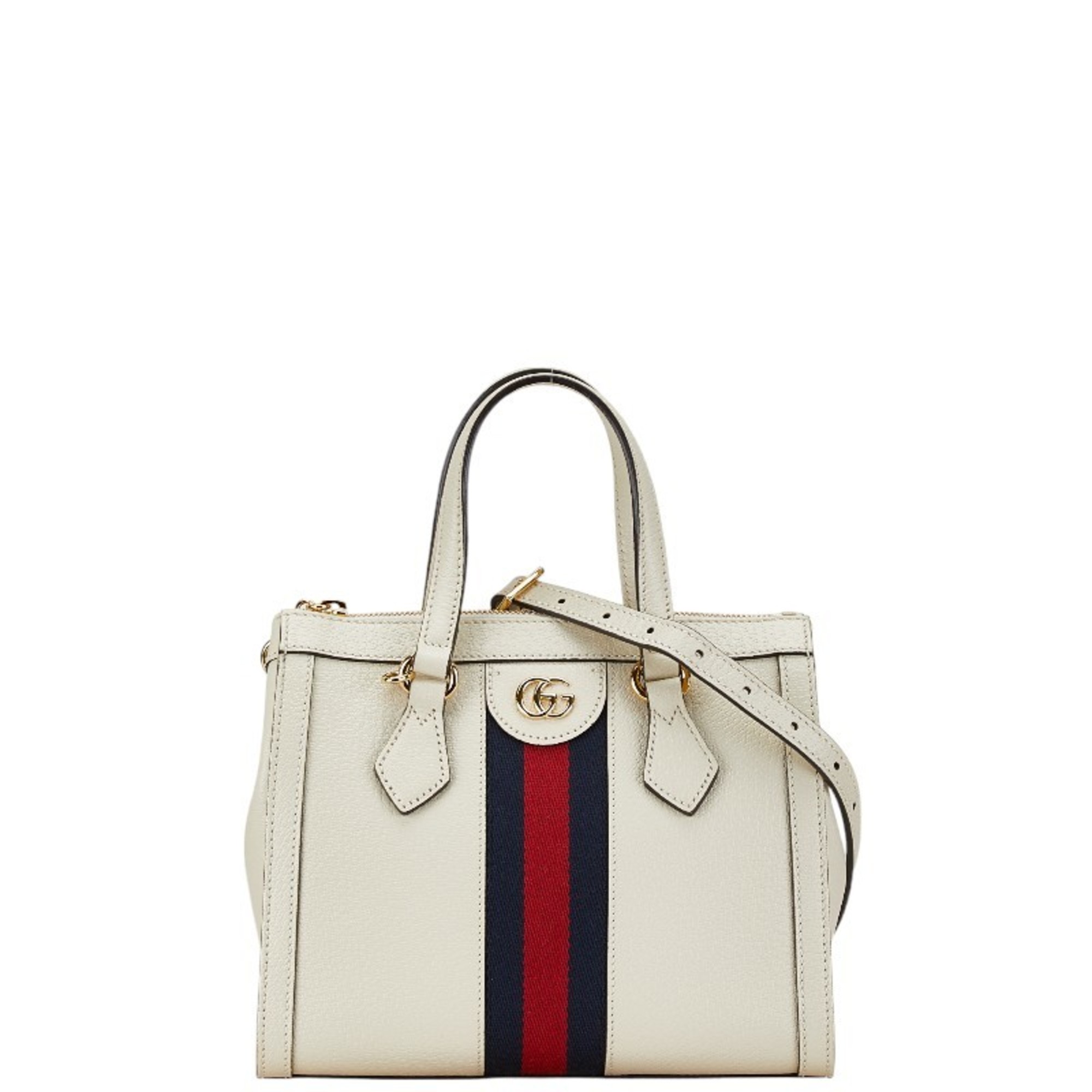 Gucci Ophidia Handbag Shoulder Bag 719882 White Ivory Leather Women's GUCCI