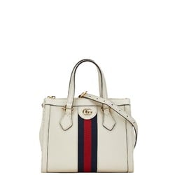 Gucci Ophidia Handbag Shoulder Bag 719882 White Ivory Leather Women's GUCCI