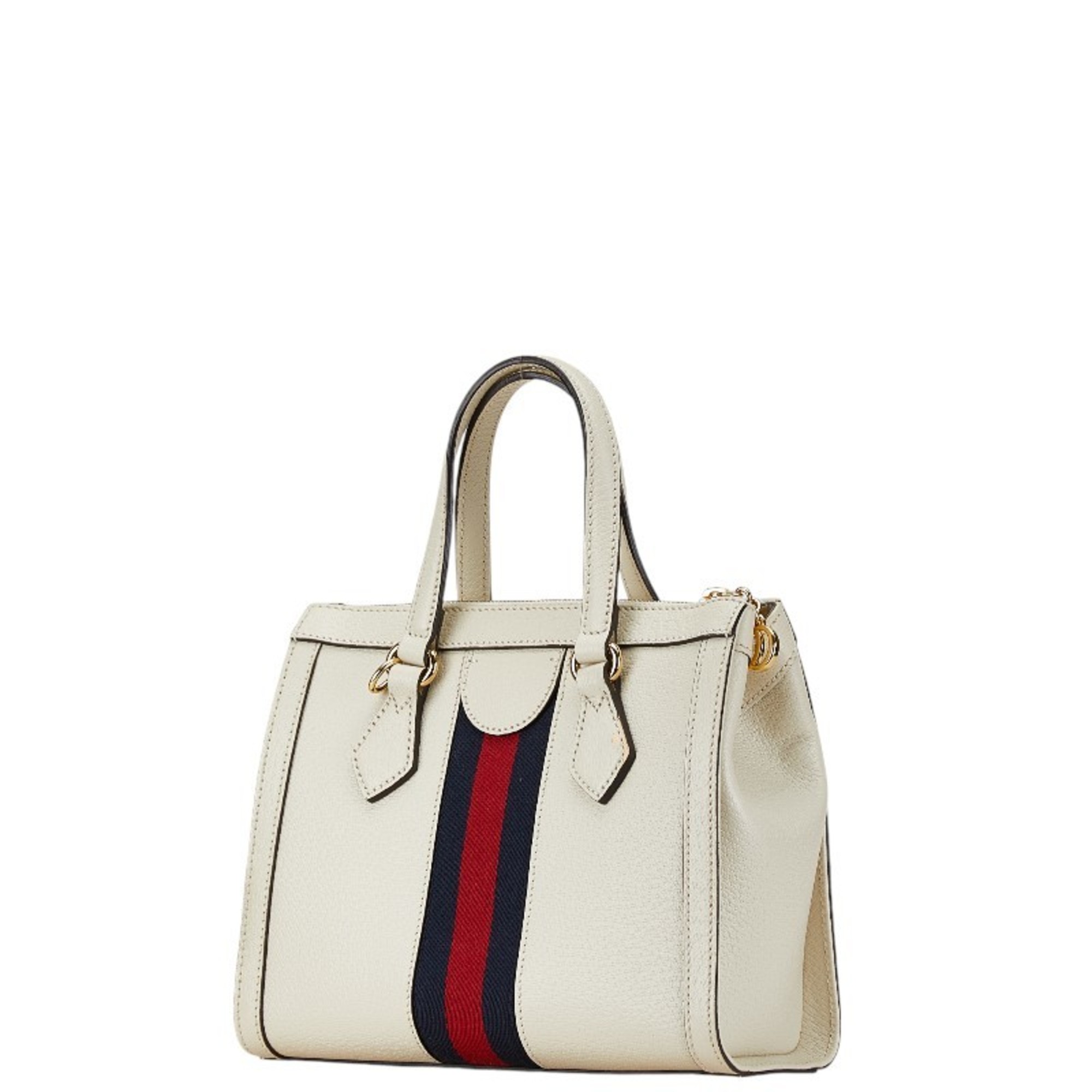 Gucci Ophidia Handbag Shoulder Bag 719882 White Ivory Leather Women's GUCCI