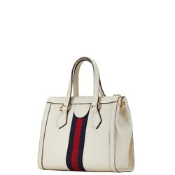 Gucci Ophidia Handbag Shoulder Bag 719882 White Ivory Leather Women's GUCCI