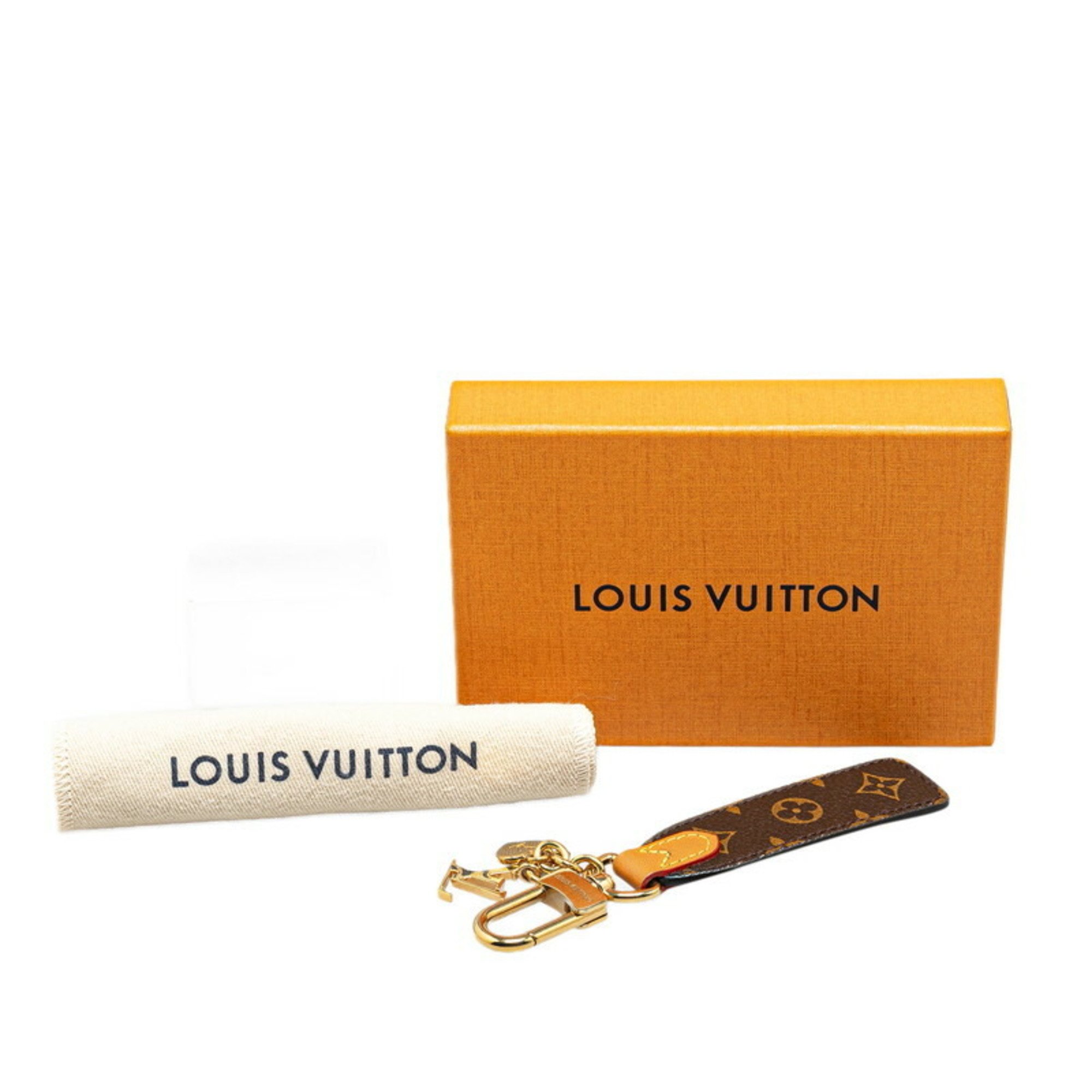 Louis Vuitton Monogram Portocle LV Cherished Keychain M01184 Brown PVC Leather Women's LOUIS VUITTON