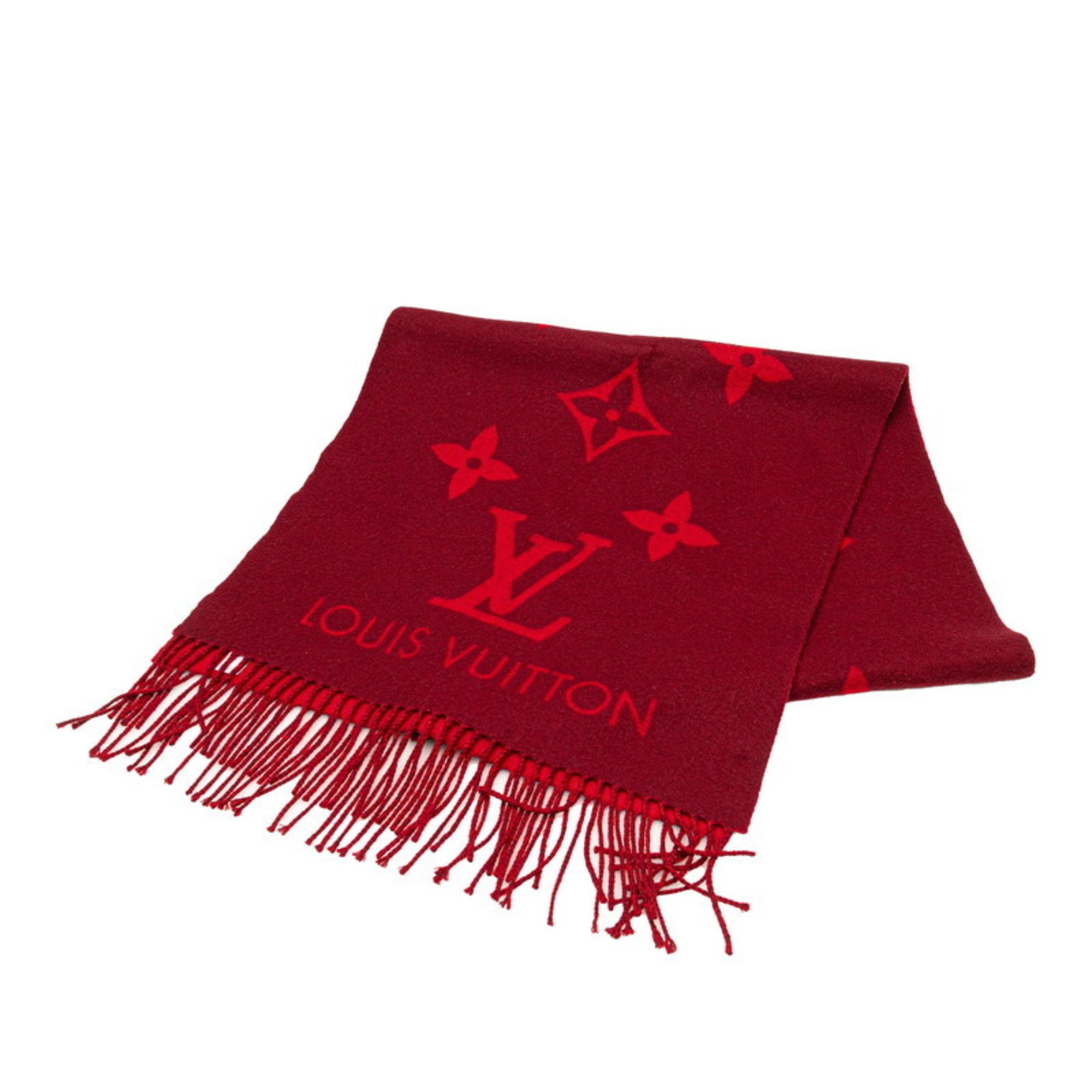 Louis Vuitton Echarpe Reykjavik Scarf M75505 Cerise Red Cashmere Women's LOUIS VUITTON