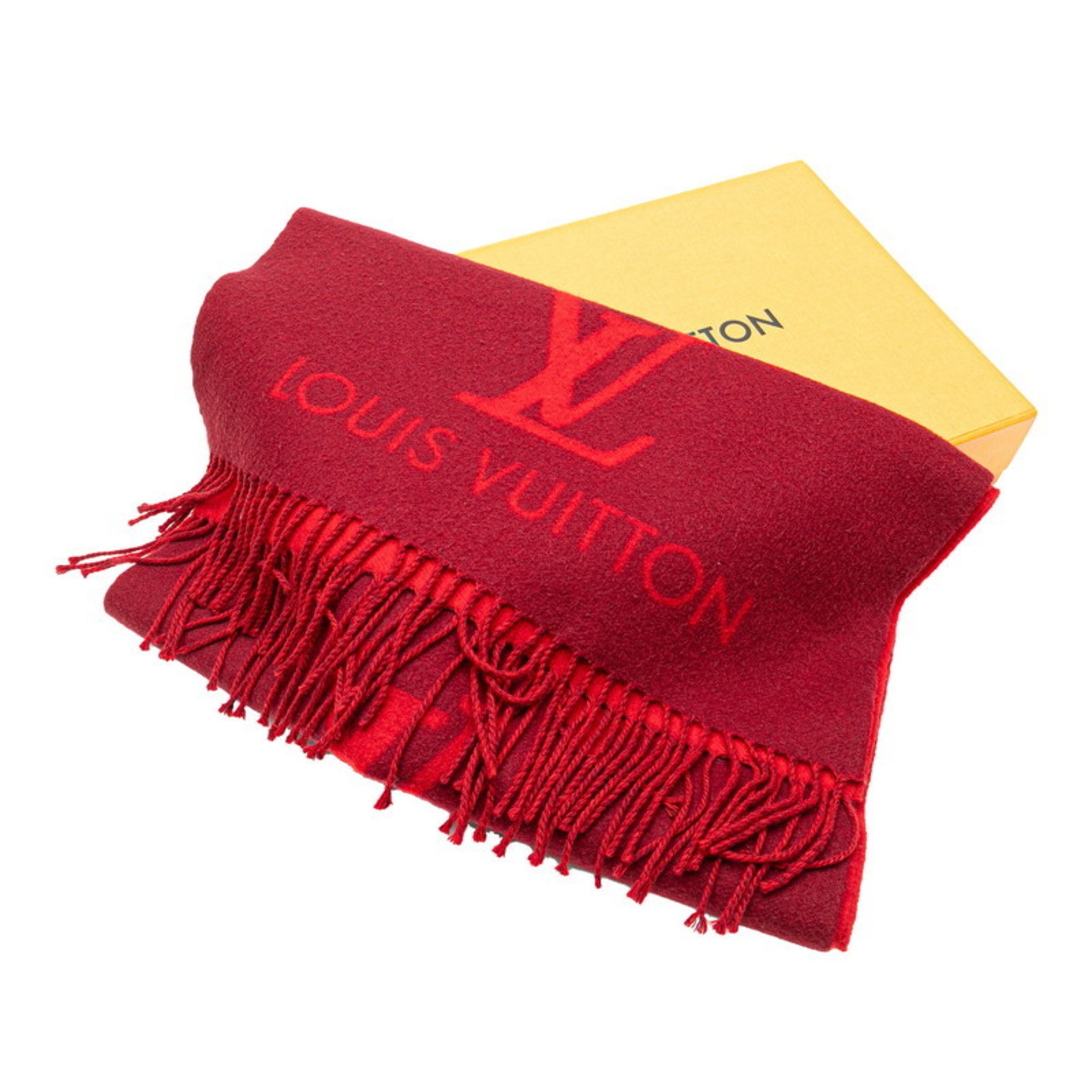 Louis Vuitton Echarpe Reykjavik Scarf M75505 Cerise Red Cashmere Women's LOUIS VUITTON