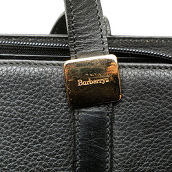 Burberry Nova Check Handbag Black Leather Women's BURBERRY