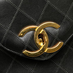 Chanel Coco Mark Handbag Tote Bag Black Leather Women's CHANEL