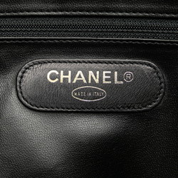 Chanel Coco Mark Handbag Tote Bag Black Leather Women's CHANEL