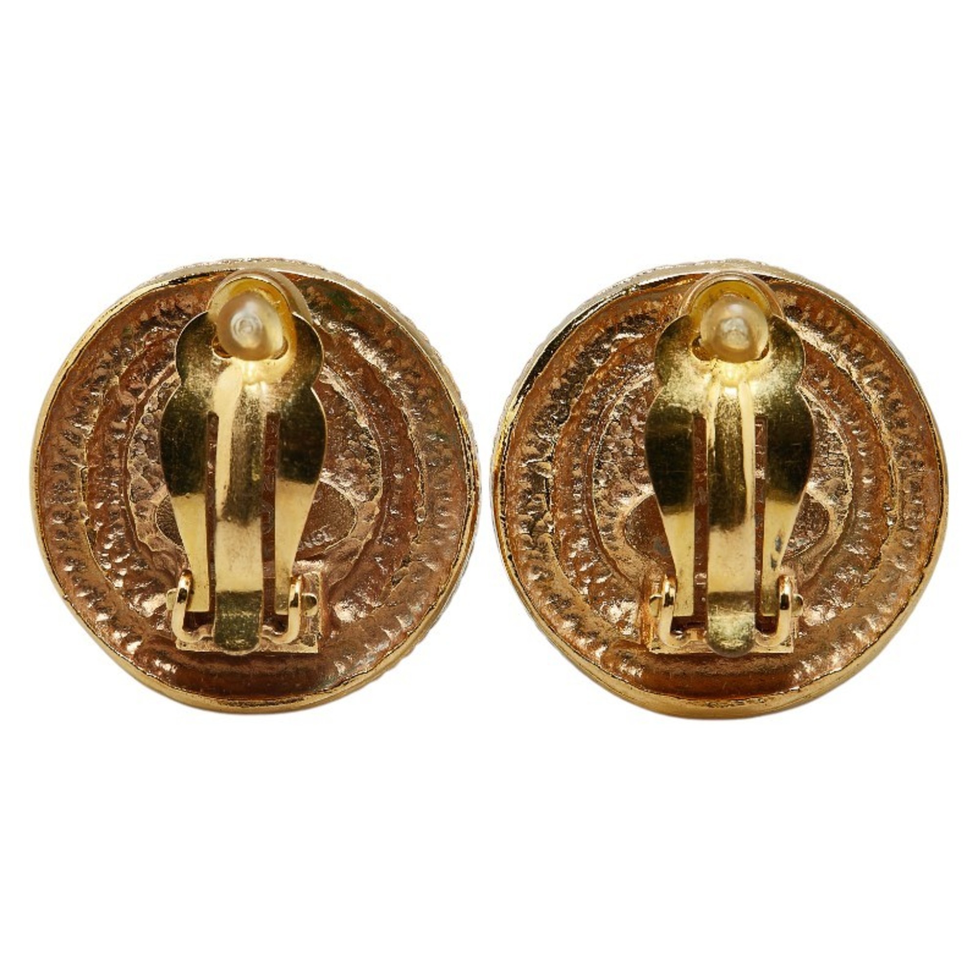 Chanel Earrings Gold Plated Women's CHANEL