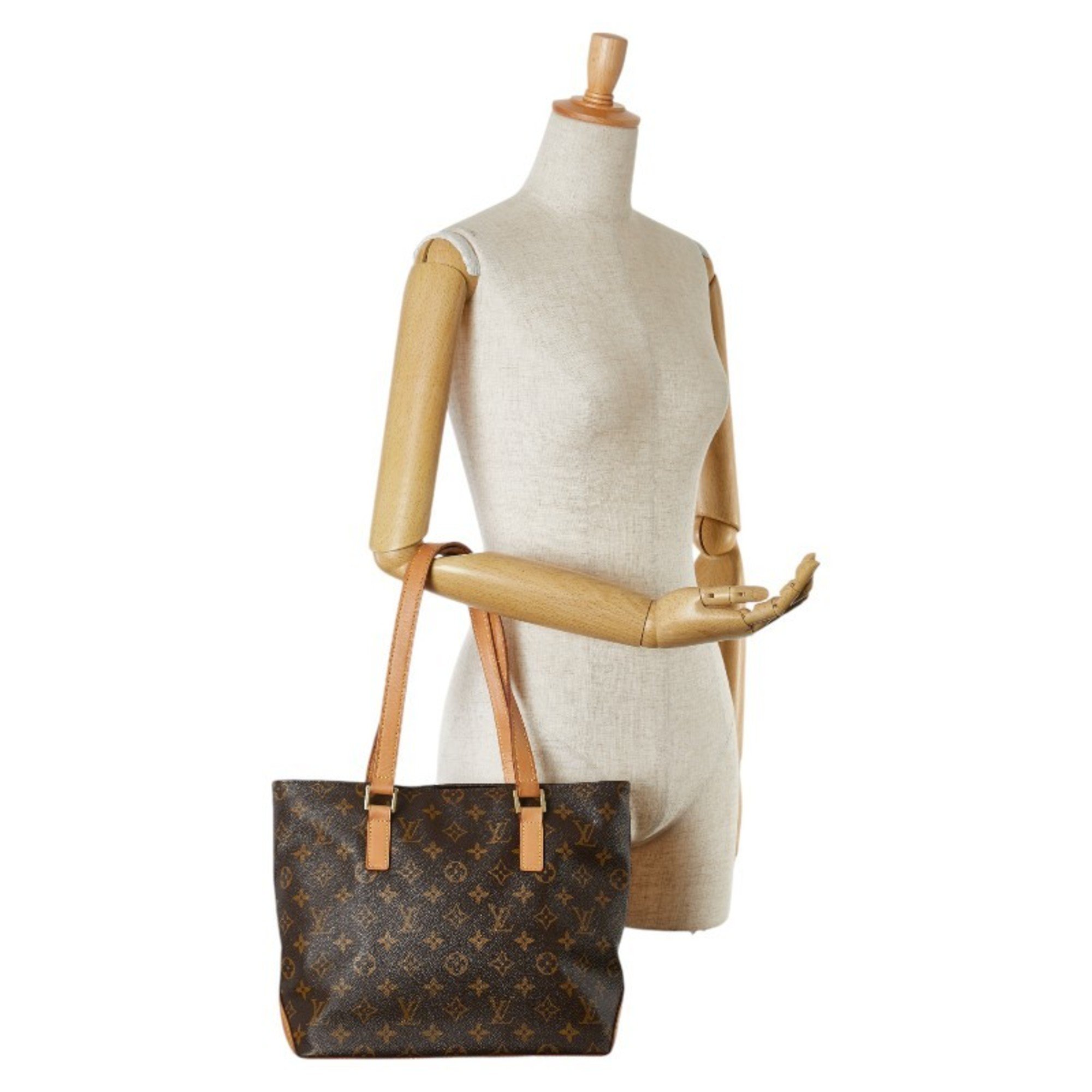 Louis Vuitton Monogram Cabas Piano Handbag Tote Bag M51148 Brown PVC Leather Women's LOUIS VUITTON