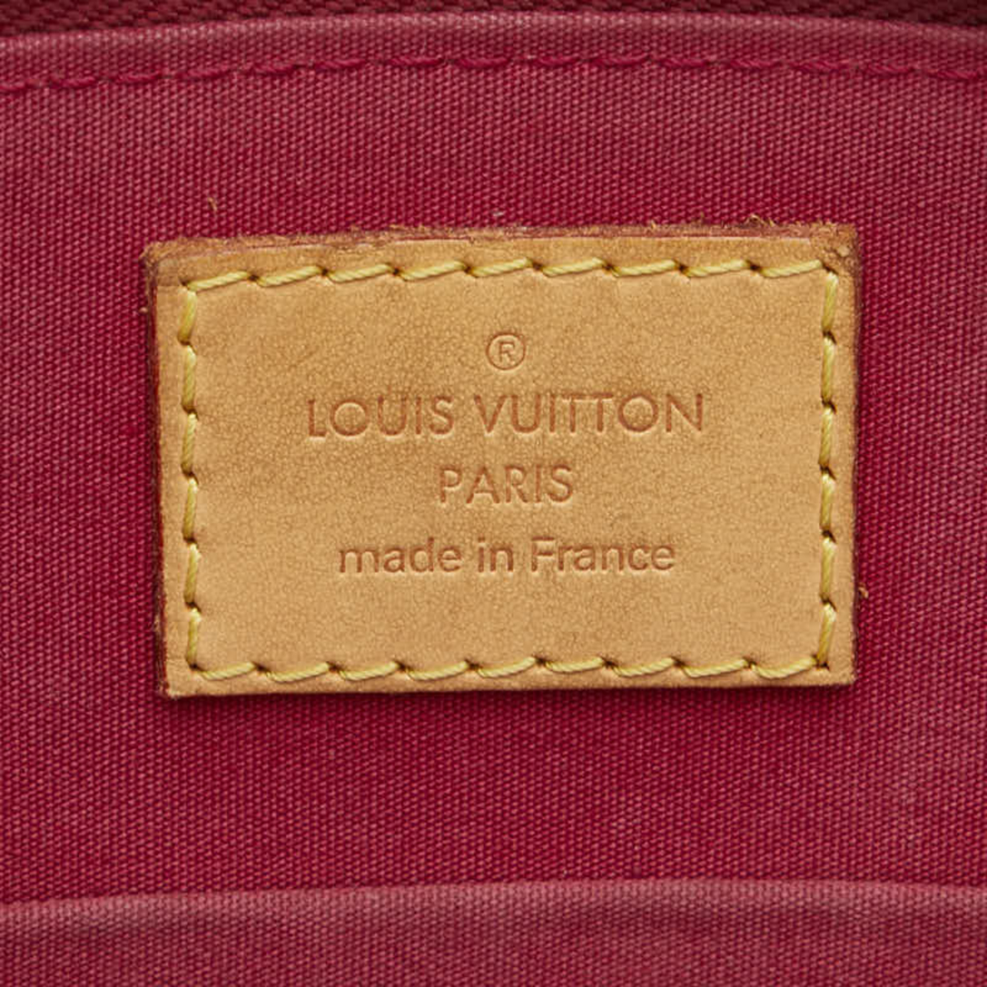 Louis Vuitton Monogram Vernis Alma BB Handbag Shoulder Bag M90174 Cerise Red Patent Leather Women's LOUIS VUITTON