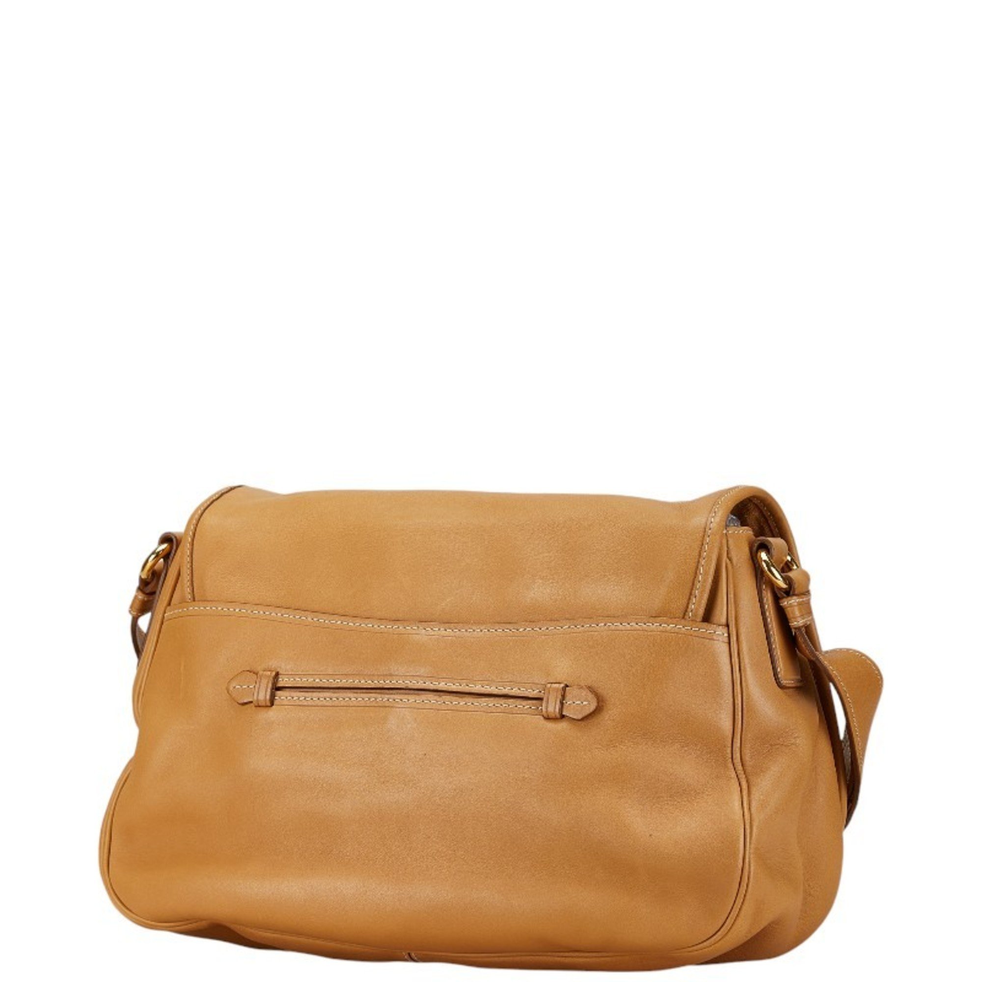 Prada shoulder bag beige leather women's PRADA